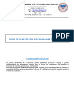 Fiche de Demande D'incubation DV