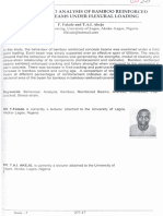 Behaviour and Analysis of Bamboo Reinforced Concrete Beams Under Flexural Loading