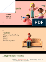 12th Week Lesson Hypothesis Testing