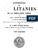 Conférences Sur Les Litanies de La Très-Sainte Vierge - P. Justin de Miecklow - (Tome 5)