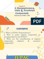 IUPAC Nomenclature, Aliphatic & Aromatic Compounds