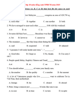 Sentence. (2.5 PTS) : I. Choose The Word/ Phrase (A, B, C or D) That Best Fits The Space in Each