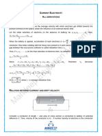 Current Electricity Derivations