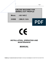 Knurling Machine For Thermal-Cut Profile M: AS 140 Z Code: 299.01.13/A