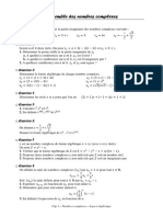 Exercices Sur Les Nombres Complexes, Aspect Algébrique