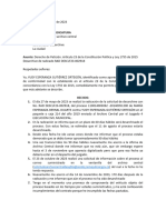 Formato Modelo de Derecho de Petición