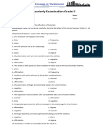 Summative Test in English Grade 5