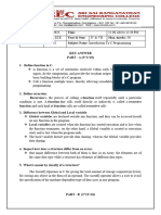 Introduction C Programming Key Answer