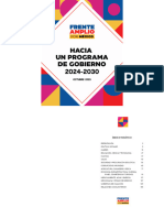 Hacia Un Plan de Gobierno 2024-2030