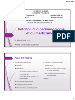 Initiation À La Pharmacologie Et Au Médicament