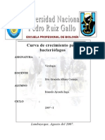 Virología: Practica 08 - Curva de Crecimiento para Bacteriofagos