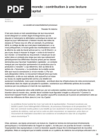 Le Capital Et Son Monde Contribution À Une Lecture Ontologique Du Capital