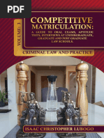 Matriculation Exam Guide For Criminal Procedure in Uganda by Lubogo First Edition TR