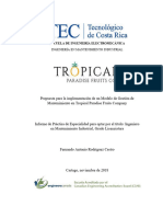 Propuesta Implementacio Modelo Gestion Mantenimiento Tropical Paradise Fruits Company