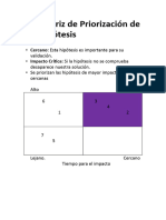 Matriz de Priorización de Hipótesis