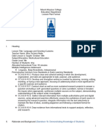 Soci 301 Multicultural Lesson Plan 1