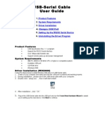 USB To RS232 Cable For Windows User's Manual