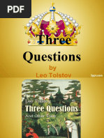 WEEK 6 - SHORT STORY - Three Questions