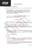 Template For Loan Agreement