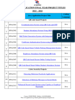 Java Web Application Project Titles 2023-2024