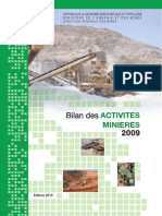 Bilan Des Activites Minieres 2009