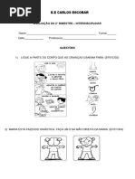 Prova História, Geografia e Ciências 1° Ano