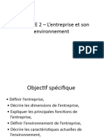 CHAPITRE 2 - L'Entreprise Et Son Environnement