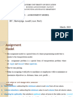 Chapter 4 Assignment Model