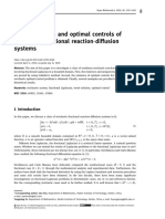 Open Mathematics) Weak Solutions and Optimal Controls of Stochastic Fractional Reaction-Diffusion Systems