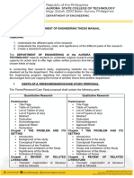 Department of Engineering Thesis Manual