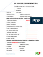 Exercise # 5 COMPARATIVES & SUPERLATIVES 15 NOVEMBER 2023