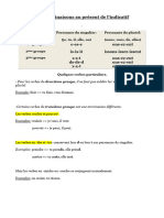 Les Verbes Au Présent de Lindicatif