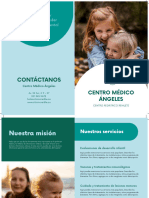 Verde y Azul Centro Médico Pediátrico Horizontal Díptico Folleto