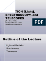 RADIATION, SPECTROSCOPY and TELESCOPES