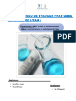 Compte Rendu de Travaux Pratiques de Chimie de L-1