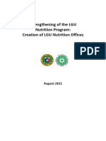 FINAL - Strengthening of The LGU Nutrition Program Creation of LGU Nutrition Offices