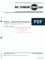 7ISO, Plywood - Determination of Dimensions of Test Pieces . 1977