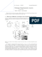 Examen de Techniques Expérimentales Avancées. 1 Étude Par Diffusion Acoustique D Un Écoulement de Couette