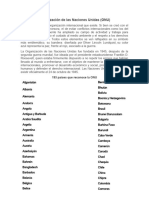 Organización de Las Naciones Unidas (ONU) : 193 Países Que Reconoce La ONU