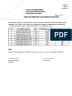 Calibration Weights Load Test