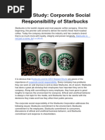 Corporate Social Responsibility of Starbucks