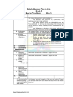 Detailed Lesson Plan in Arts Grade 7 Quarter Two Week (Day 1)