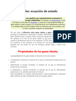 Gases Ideales Ecuación de Estado