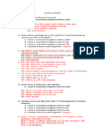 Exercícios de Fixação - Calculo de Gasto Energético