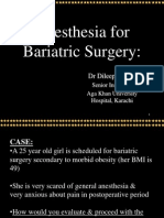 Anesthesia For Bariatric Surgery