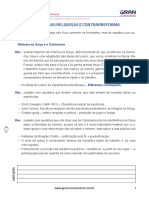 História Geral - As Reformas Religiosas e Contrarreforma 