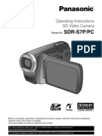 Sdr-S7P/Pc: Operating Instructions SD Video Camera