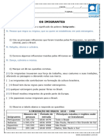 Atividade de Geografia Os Imigrantes 4 Ano e 5 Ano - 230803 - 175325