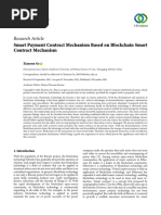 Research Article: Smart Payment Contract Mechanism Based On Blockchain Smart Contract Mechanism