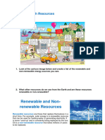 Renewable and Non-Renewable Resources: Pre-Test 1: Earth Resources